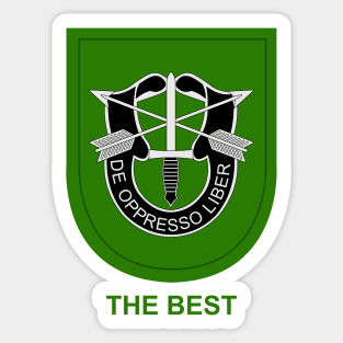 10th Special Forces Group (Airborne) Beret Flash with Motto "The Best" Sticker